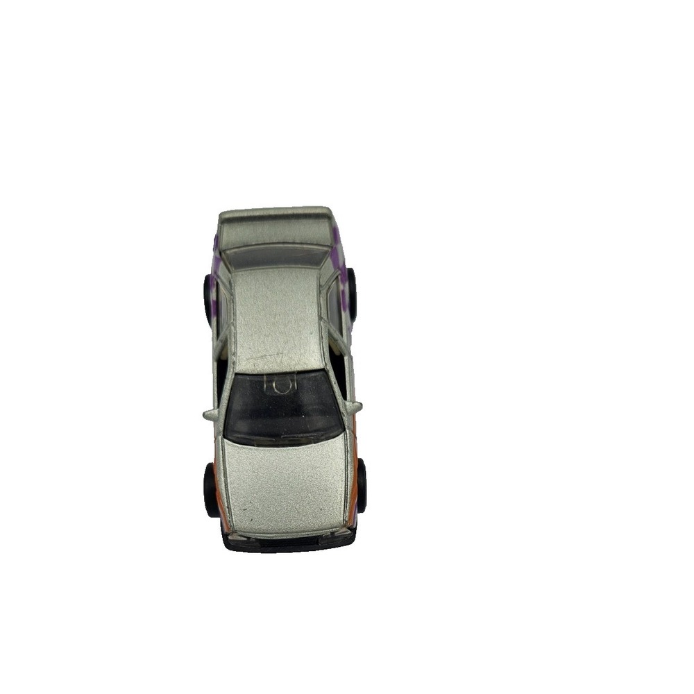 Hot Wheels Silver Sedan Purple Graphics Vintage Diecast Car 1990